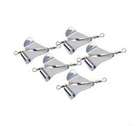 5pcs Metal Spinner Propeller Stainless Steel Fishing Lure(S) | 5pcs set, stainless steel, rust resistant, 4.5cm and 5cm sizes, silver finish