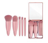 5pcs mini cepillos de maquillaje portátiles con juego de cepillos de maquillaje, cepillo de polvo de maquillaje, herramienta de belleza
