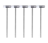 5pcs Mini de martillo de cabeza dual mini mazo de joyas de 2 rostros para artesanías para ajustar a mano 6.5 pulgadas