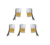 5PCS Mini pinzas para el pelo de la taza de cerveza | cerveza de la diversión-accesorios del pelo de la novedad, partido único y decoración diaria del pelo, conveniente para cualquier tipo de cabello