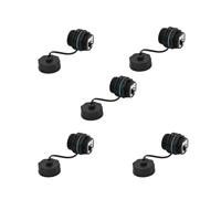 5PCS Montaje en Panel RJ45 Conector una Prueba de Agua Conector de Cable Ethernet LAN Adaptador de Doble Cabezal con Tapa Antipolvo