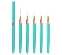 5pcs Nail Art Pincel Super Delgado Liner Uñas Juego de Pinceles para Uñas Gel Polaco Diseños de Pintura Regalos para Mujeres Niñas