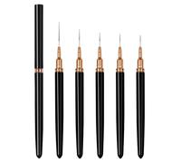 5pcs Nail Art Pincel Super Delgado Liner Uñas Juego de Pinceles para Uñas Gel Polaco Diseños de Pintura Regalos para Mujeres Niñas