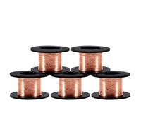 5pcs o Conexión 0.1mm Espesor 15m Longitud Alambre de Bobina de Imán Alambre de Bobina Esmaltado Almabre de Cobre de Soldadura