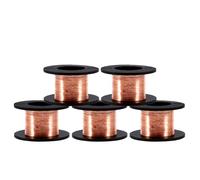 5pcs o Conexión 0.1mm Espesor 15m Longitud Alambre de Bobina de Imán Alambre de Bobina Esmaltado Almabre de Cobre de Soldadura