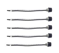 5pcs ON/OFF Rotary Switches Stye Single Pole Canopy 5A 250V/3A 125V/1A 125VT with Two 4" 18AWG Wire Black BKYUKJVU