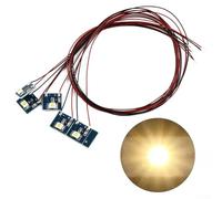 5pcs OO/HO 12V LED Piezas 20mA Modelo Tren Pre-Soldado Edificio Para Modelo Ferrocarril Lámparas Interior (Luz Cálida)