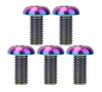 5PCS/Pack M5x12 Tornillos de Jaula de Botella de Agua para Bicicleta Tornillos de Freno de Disco M5x10 Tornillos de Bicicleta de aleaci¨®n de Titanio(M5 ¡Á 10 Colorido)