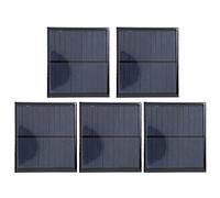 5Pcs Panel Solar Portátil, mini panel solar con Cable rojo y negro de 30 CM, 6V 2W pequeño panel solar portátil para Energía de Energía Solar, Hogar DIY, Proyectos Científicos