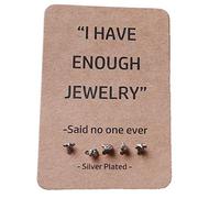 5pcs Pendientes Mini Pendientes Estrellas Marinas Tortuga Cangrejo Coco Pendientes Concha Pendientes de Botón Lindo Accesorios Joyas, Plata Elegante y Popular Practical Treatment