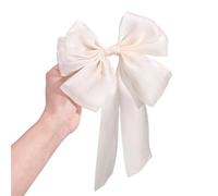 5PCS Pink Satin Bowknot Hair Clips Sweet Big Ribbon Bow Barrette Hairpin Ponytail Clip Accessories Spring Summer(4610-21)