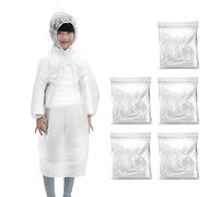 5Pcs Poncho Impermeable Desechable,Chubasquero Mujer Hombre Desechable,Chubasquero Niño Impermeable,Poncho Lluvia Emergencia Impermeable Con Capucha,Chubasquero Ciclismo,Chubasquero Plegable,Unisexo