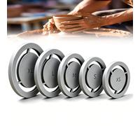 5PCS Pottery Foot Ring Tool Clay Base Aligner For Ceramic (Grey)