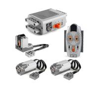 5pcs Power Function Motorized Blocks Kit with 2 Medium Motors, 1 Battery Box & 1 IR Remote Control