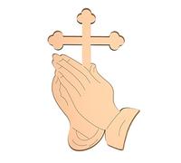 5pcs Praying Cross Acrylic Cake Toppers Christian Decoration Household Supplies for Festival Holiday Birthday Cupcake Cake Toppers