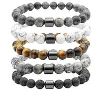 5pcs Pulsera anti smoking espiritual Magnética deja de fumar brazalete para mujeres ayuda a aliviar la ansiedad frustración irritabilidad, pulseras