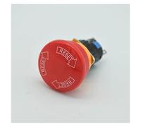 5pcs Red Mushroom DC 30V 5A / AC 250V 3A Emergency Stop/e-stop Push Button Switch 3pins NO+NC when pressed, twist to release