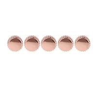5Pcs Rose Gold Steel Watch Crown, Professional Watch Head Repair Parts, Durable Spare Crowns for Quartz and Mechanical Watches with Easy Installation for Watchmakers and Hobbyists (agujero plano de 7
