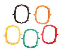 5Pcs Semicircle Purse Frame, DIY Handbag Frame Set, Candy Color Plastic Bag Accessories with Kiss Lock Buckle, 16cm Curved Purse Frame for Wallet Making, Includes 5 Vibrant Colors