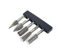 5pcs/set 12mm Head Tungsten Carbide Rotary Point Burr Die Grinder Bit Kit