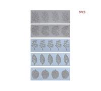 5pcs/set Coral Leaf Lace Mat Cake Mold Sugar Craft Silicone Pad Fondant Mould