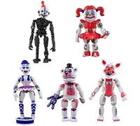 5Pcs / Set Five Nights At Freddy's Game FNAF Figure Funtime Freddy Foxy Sister Location Lightening Movable Action Figures Gift Toys