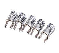 5pcs/set Formas de extensión de arte de uñas reutilizables Guía de la extensión de la uña ACRYLIC UV Gel UV Extención de uñas Herramienta de bricolaje Guía de formulario de aluminio francés (pla