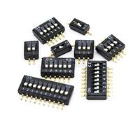 5PCS SMD SMT Interruptor de Tipo Deslizante 1,27 mm Posición Forma DIP Interruptor de Palanca de Paso Negro Interruptor a presión Negro (Color : 2P)(5p)