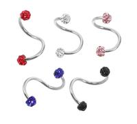 5pcs Stylish Earrings Women Comfortable Lightweight Fashion Jewelry Stainless Steel Polymer Clay for Parties Dates and Weddings