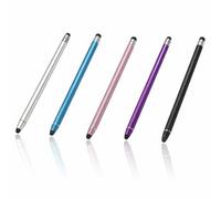 5PCS Stylus para Tablet para Todos los Tablets, Stylus Tablet 2 en 1 con Puntas de Silicona de 5 mm y 7 mm, Lápiz Touchscreen de Alta Precisión, Stylus Pen para Smartphone