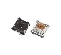 5PCS Teclado Interruptor Set Transparente Micro Mecánico Botón Interruptores Clave 2 Pin Columna de Posicionamiento Instalación sin Agujero (Marrón)