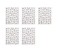 5pcs Themed Nails Decals With Fruit Patterns Quick Apply Nails Stickers For Sensitive Skin Sensitive Skin Safe Nail Stickers