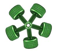 5PCS Tornillos de pulgar de aleación de aluminio estriado de colores para caja de computadora Tornillos apretados a mano para modificaciones de motocicleta,Verde,M5*10mm