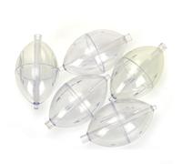 5pcs Transparente Oval Slip Flotadores Ajustable Relleno De Agua Bobbers Hueco Para En Línea Casting Control de Profundidad Lago Stream Pesca Tackle Kit Fuerte Plástico ABS
