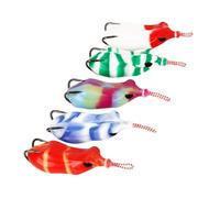 5pcs Trucha Swimbait Topwater Ranas Señuelos Colchan Ranas Señuelos De Pesca Cebos Suaves Simulados con Gancho PVC