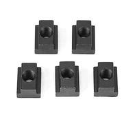 5pcs Tuercas Ranuradas M10 Negro 45° de Acero Inoxidable para Máquinas Herramientas de Mesa, Juego de Tuerca Ranurada T M10