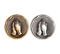5pcs Vintage Praying Hands Brooch Alloy Pin for Women Girls Party Decorative Jewelry Random