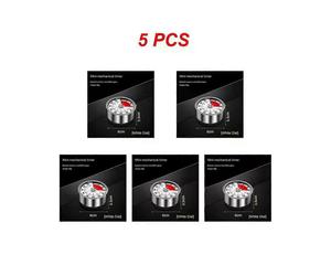 (5pcs, White) 1/3/5PCS White Clock Timer Magnetic Backing Eye-catching Dial Timer Stainless Steel Visual Timer Stainless Steel Timer Durable