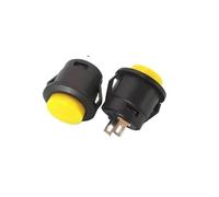 5PCS Yellow Cassette Inching Switch Button Switch Button R13-507 16mm Round Since the reset switch