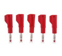 5Pieces 4mm Banana Plug para sondas de prueba Instrumento Medidor Conector rojo