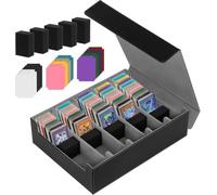 5R Pokemon Deck Box - Caja de cartas coleccionable para 3800 tarjetas | caja de cartas MTG-Deck, caja de cartas de intercambio con 5 separadores de cartas ajustables