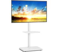 5Rcom - Soporte universal giratorio para TV de piso con montaje para televisores de 32 a 55 pulgadas hasta 40 kg, soporte de TV ajustable en altura con giro, soporte de TV alto con base de madera