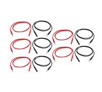 5Set Banana Plug Test Lead Electrical Test Wire for Multimeter Testing Auto Parts 30VAC 60VDC Maximum 19A 4mm Brass PA Material Red Black