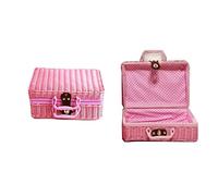 5sssallefaa - Bolsa de maquillaje portátil de ratán para protección del medio ambiente, material de imitación de ratán retro, caja de almacenamiento de cosméticos, organizador de perfume (A,34 x 24 x