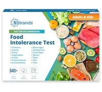 5Strands Prueba de intolerancia alimentaria, 640 artículos probados, kit de prueba de sensibilidad alimentaria en casa, análisis preciso del cabello, resultados de salud en 5-7 días, gluten, soja