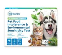 5Strands Prueba de intolerancia ambiental y alimentos para mascotas, prueba de sensibilidad en casa para perros y gatos, 412 artículos probados, control de salud de mascotas, resultados rápidos de 5