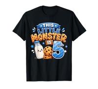 5th Birthday Boys Girls 5 Years Old Milk and Cookie Party Camiseta