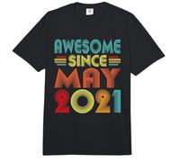 5th Birthday Idea Awesome Since May 2021 Bday 5 Years Old Comfort Colors Adult Heavyweight T-Shirt