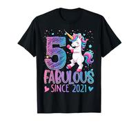 5th Birthday Unicorn Outfit for 5 Year Old Girls Since 2021 Camiseta