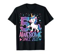5th Birthday Unicorn Outfit for 5 Year Old Girls Since 2021 Camiseta